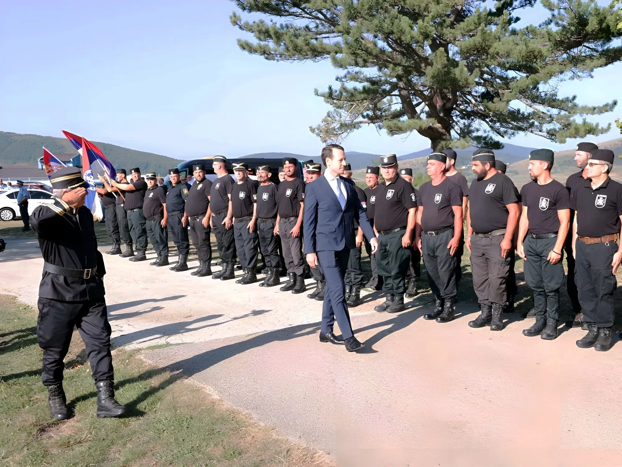 Prince Filip at the Church of the Assumption of Mary in Serbia
