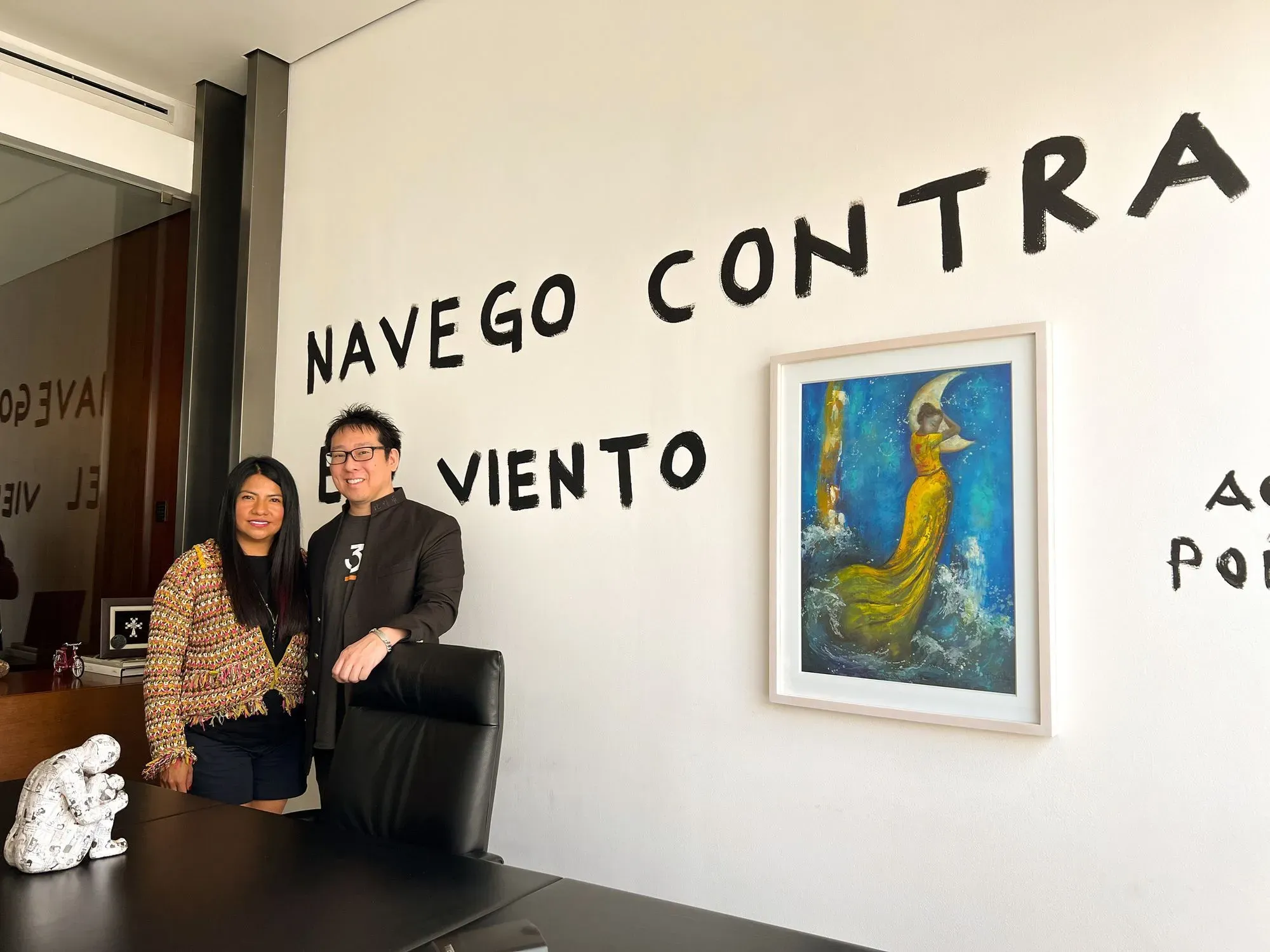 Senator Indira Kempis and Samson Mow at the Mexican Senate